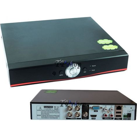 DVR VIDEOSORVEGLIANZA AHD H264 HDMI LAN VGA 4 CH CANALI AUDIO VIDEO EACH ITALY