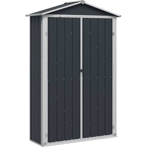 Maison Exclusive - Capanno da Giardino Antracite 116x45x175cm in Acciaio Zincato (1/5)