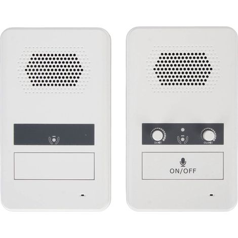 Interphone bidirectionnel de comptoir avec haut-parleur de qualité supérieure, microphone sensible, système d'interphone de fenêtre électrique 3 W pour banque, prise US 100-240 V, blanc (1/5)