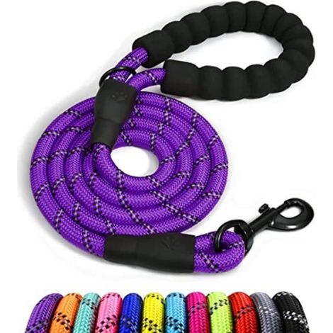 Laisse Chien Corde, 1.5m Laisse Forte pour Chien pour Chiens de Moyenne et Grande Taille, - Violet (1/3)