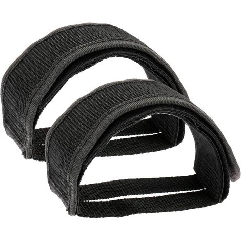Pedal Straps - 45 x 5 cm Adjustable Bicycle Toe Clip Straps for Fixed Gear Road and Mountain Bike - Adult Use - 2 Pieces (1/5)