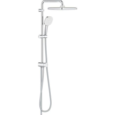Grohe – Douche de tête Tempesta 250 Cube – Inverseur 2 jets Rain et SmartRain – Angle de rotation 10° – Flexible 1500mm – Anticalcaire SpeedClean (1/4)