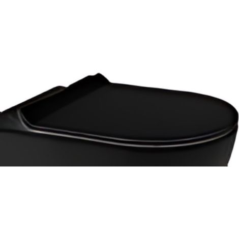 Tapa de inodoro de plástico negro mate