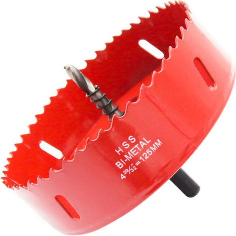 Hole Saw Drill Bit Hole Cutter with Arbor for Wood,PVC Board and Plasterboard(415/16"(125mm Hole Saw)) (1/5)