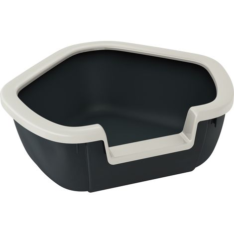 Ferplast DAMA Lettiera per gatti angolare Ferplast DAMA. Variante DAMA - Misure: 57.5 x 51.5 x h 22 cm - Nero (1/6)