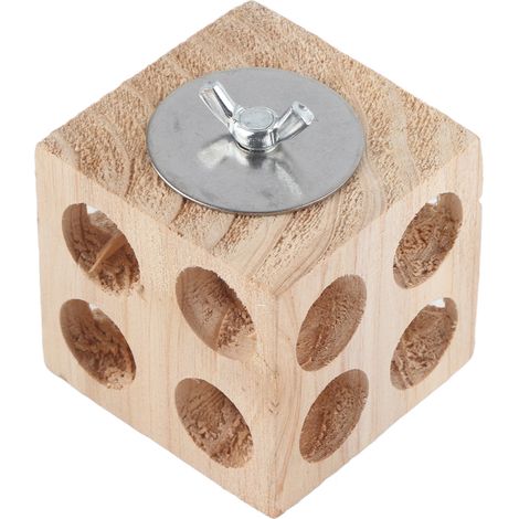 Bloc à mâcher en bois pour oiseaux, idéal pour la recherche de nourriture, perchoir pour perroquets, inséparables, calopsittes et perruches ondulées, 6 cm / 2,4 pouces (1/5)