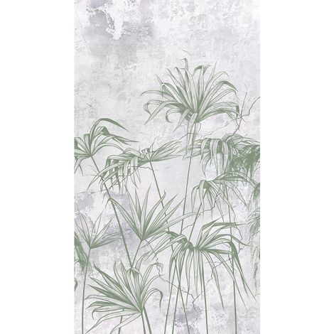 Poster intissé - jungle et fougère en noir et blanc - 150 x 270 cm (1/3)