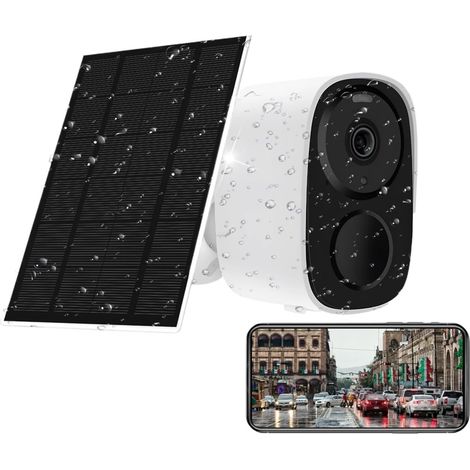 4MP WiFi Solar Battery Camera Low Powered Wireless Outdoor PIR Human Detection Security Surveillance Cameras Long Time Standby(CamXSolarX32G) (1/5)