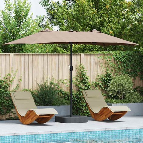 Garten-Sonnenschirm Taupe 385 x 209 x 244 cm