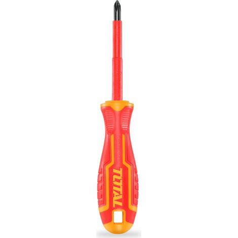 TOTAL Tournevis isolé pozidrive THTISPZ PZ2 x 100 mm Chromo-vanadium (Cr-V) (1/5)
