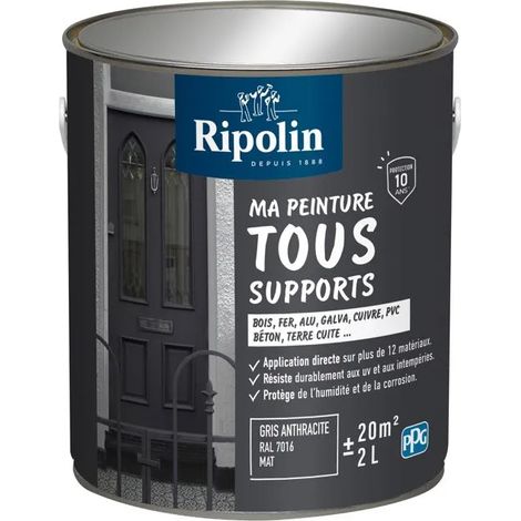 Pintura Ripolin multi-surface 2L gris antracita mate