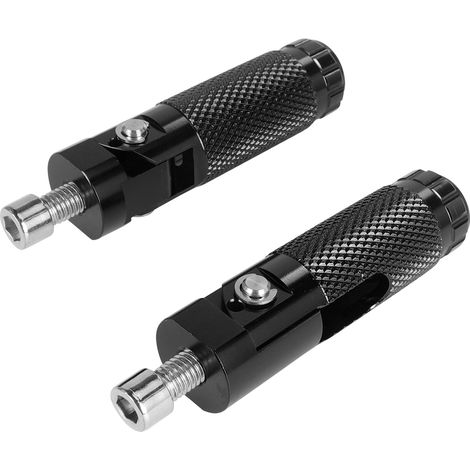 Repose-Pied Velo - Pliable 90 Degres - Aluminium CNC - Universel 8 mm - Pour Moto Et Velo - Paire Noir