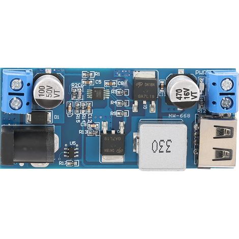 DC-DC 30W Abwärtswandler (Buck-Modul) 9-36V 12V/24V auf 5V 6A USB-Ladefunktion (1/5)