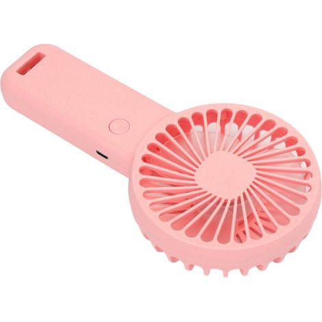 Ventilateur portable rechargeable par USB, petit format, silencieux, à piles, avec câble USB, idéal pour les enfants et les voyages en extérieur (rose). (1/5)