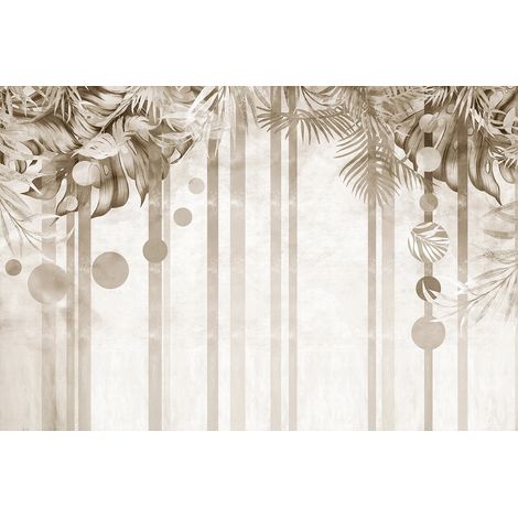 Papier peint panoramique - Feuilles tropicales - 195 cm x 130 cm (1/2)