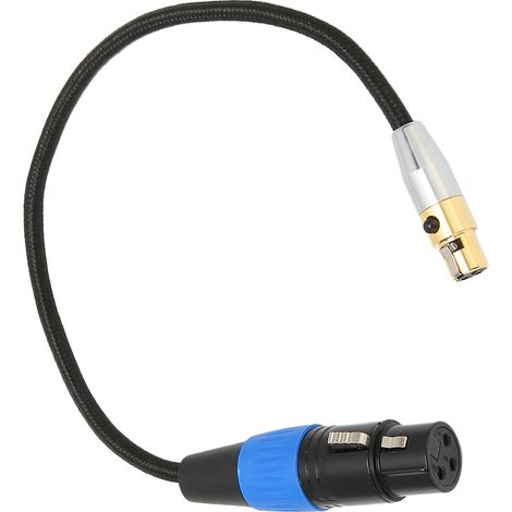 Câble XLR femelle vers mini-XLR femelle 3 broches, 1 mètre, pour caméra 4K, connexion audio professionnelle stable. (1/5)