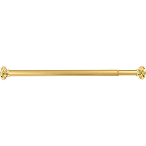 Barre pour rideau de douche Sèche linge rétractable salle de bain tige aluminium doré 70-120 (1/5)