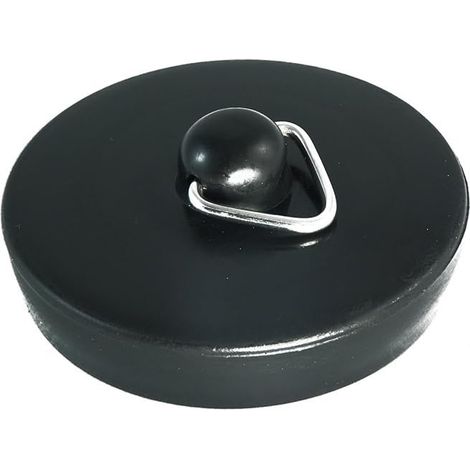 Lot de 3 bouchons de lavabo en plastique noir 45 mm