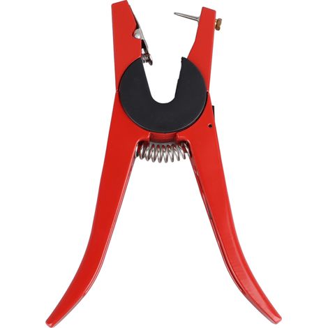 Pince universelle pour applicateurs de boucles auriculaires, en acier allié, antirouille et sans danger pour les vaches, les porcs et les moutons (rouge). (1/5)