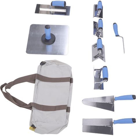 GARRYFIZH Set taloche béton – Coins int/ext, bac, sac rangement – Crépissage, maçonnerie