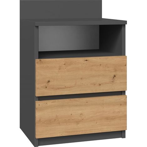 Malwa M1 Anthrazit Artisan Nachttisch