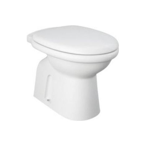 Jarrón de pie a ras de pared 36x51x39,5 cm en cerámica blanca mate - Rak Ceramics Karla - Con copri wc Standard (1/2)