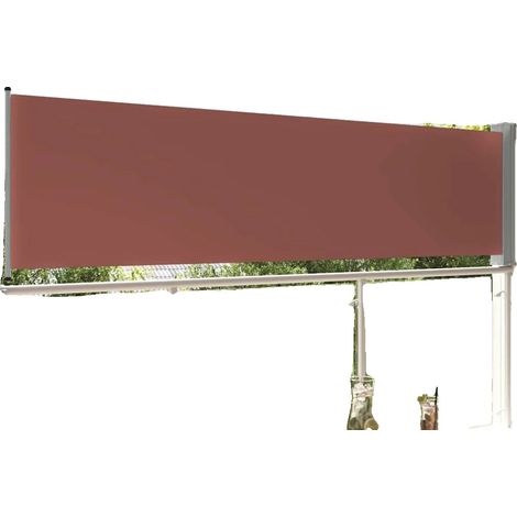 Toldo lateral retráctil, protección UV, fácil montaje, color bronce. (1/2)