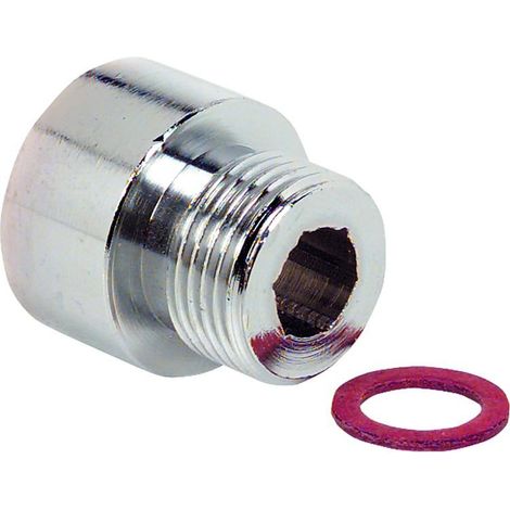 Reduction laiton chrome fil fem 15x1 , fil mâle 3/8"
