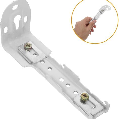 1 jeu de 2 supports latéraux pour stores vénitiens/rideaux, universels pour une utilisation murale et au plafond, doublement renforcés, stables et durables.
