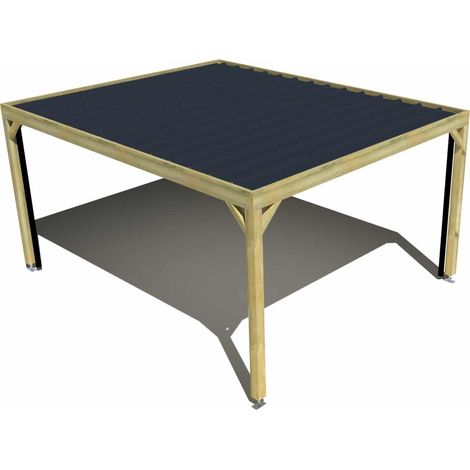 Carport bois • 4m x 5m • indépendante • sens profondeur • livraison comprise