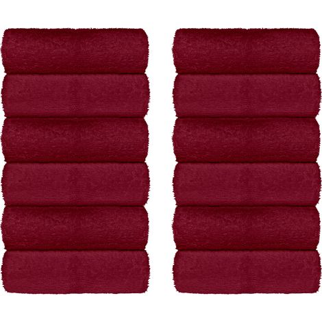 Set Asciugamani Bagno 100% Cotone Super Assorbenti Telo Doccia Spugna Professionali Salvietta Lavetta Viso Asciugamano Salviette Teli Asciugamano Ospite Qualità Hotel Lavette 12 Salviette viso - Borde