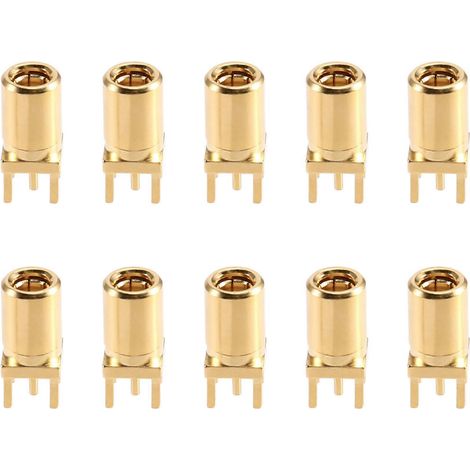 10 connecteurs SMB femelles de montage PCB, adaptateur RF coaxial (1/5)