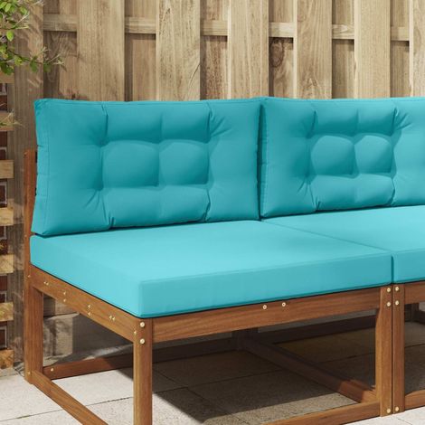 vidaXL Coussin de canapé d'extérieur 2 pcs Turquoise Polyester