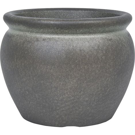 Vaso da fiori alto in poliresina per giardino 45x38 cm verde scuro Macedon (1/5)