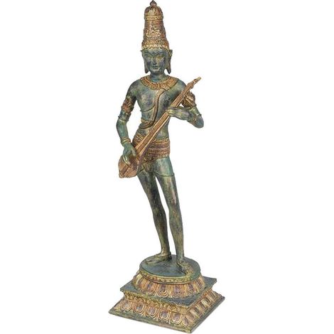 Statuette Shiva en polyrésine de couleur bronze vieilli