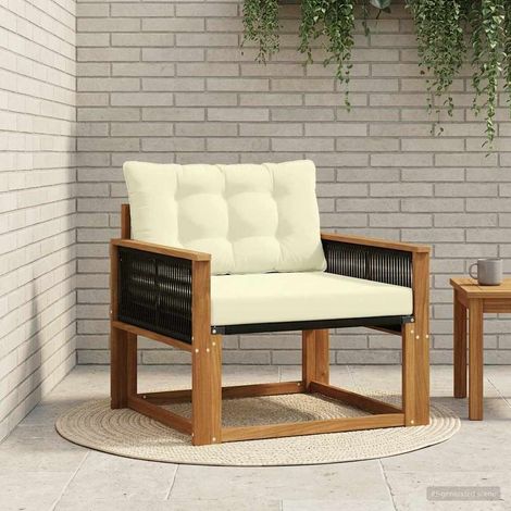 Teenpull – Outdoor-Sofagarnitur Massives Akazienholz und Textilene Natur (1/5)