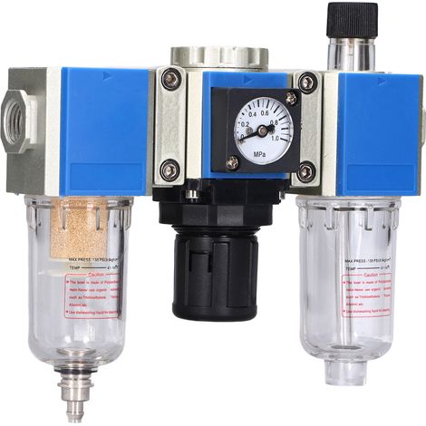 GC200-08 Filtre à air comprimé, régulateur de pression et lubrificateur à brouillard d'huile combinés (3 en 1) - Séparateur eau-huile (1/5)