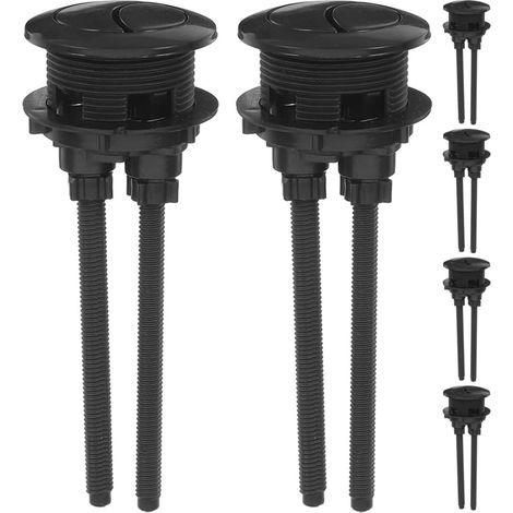 Bouton-poussoir Double pour Réservoir de Toilettes, Noir (1/5)