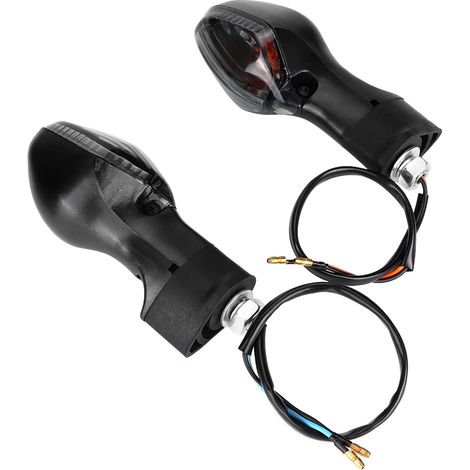 Paire de clignotants adaptables pour motos Honda CRF250L, noir/gris fumé (1/5)