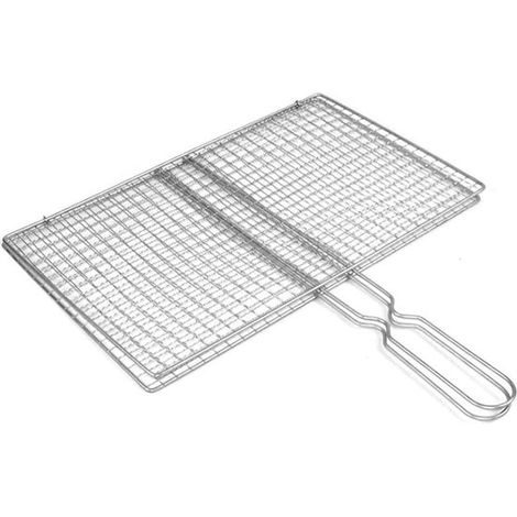Juego de utensilios para barbacoa - Parrilla de doble cara para lenguado, 36x35x1cm con rejilla para parrilla (1/4)