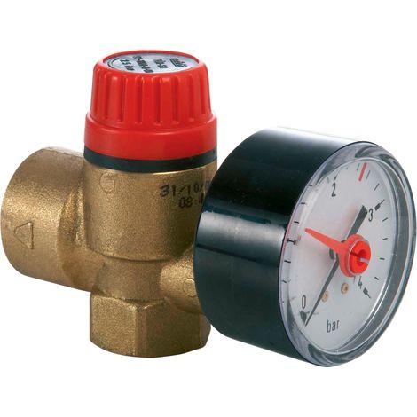 Valvola di sicurezza a membrana con manometro doppio femmina F15x21 NOYON & THIEBAULT