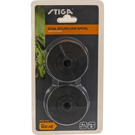 Lotto di due bobine per tagliabordi su batteria, modelli Sgt500ae e Sgt48ae, origine Stiga. 1911-9251-01, 1911925101