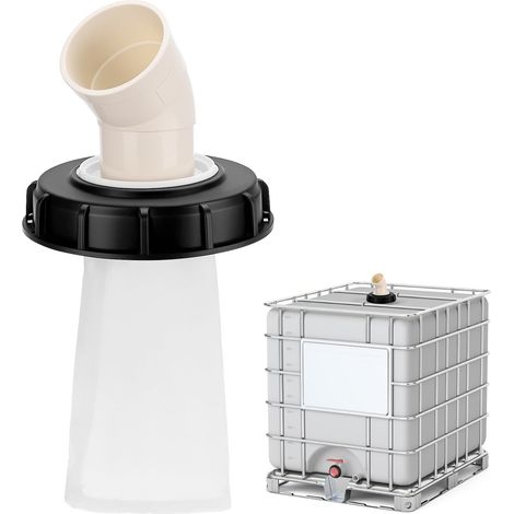 IBC Filter 45° 163 mm, Nylon Rainwater Filter, with Cover for IBC DN 150 Tank, Accessories for IBC 1000L Tank (1/5)