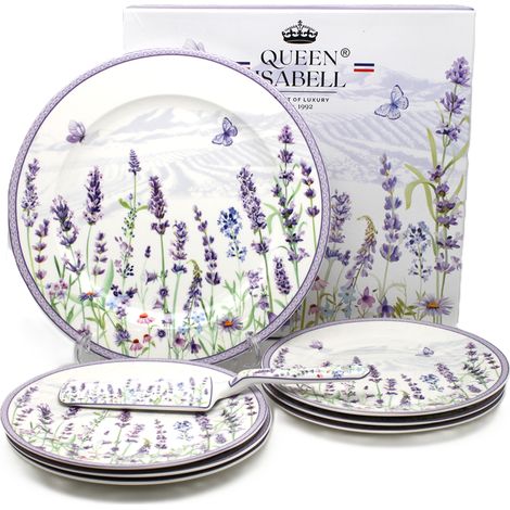 Set di piatti in porcellana con spatola in confezione regalo, collezione Lavanda (1/5)