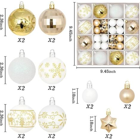 Palline di Natale, decorazioni per l'albero di Natale, palline di Natale in plastica, set di decorazioni per l'albero di Natale, decorazioni natalizie, palline di Natale nere (1/4)