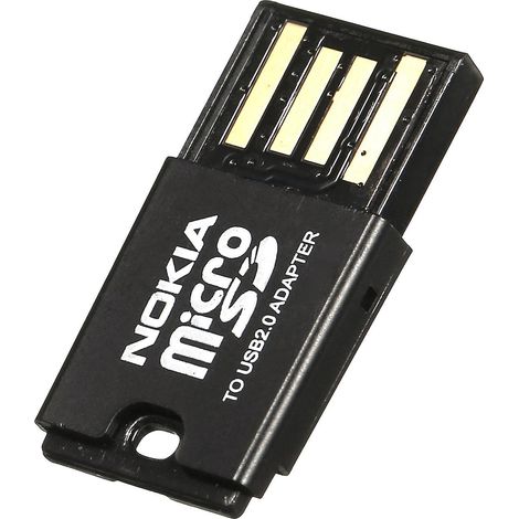 Adaptateur lecteur de cartes portable Nokia USB 2.0 pour cartes Micro SD, Micro SDHC et Micro SDXC