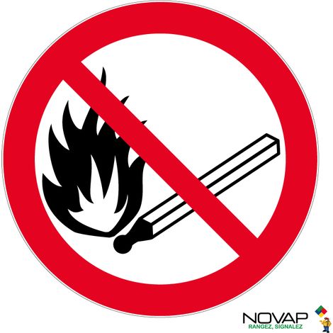 Panneau Interdiction de feu - Rigide Ø450mm - 4081120