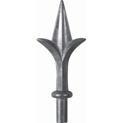 Pointe de lance - H127mm L60mm Ø15mm - Avec tige pour manchonner dans un tube creux - Aluminium - À coller - DECO FER FORGE
