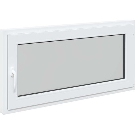 vidaXL Basement Window RISOR 120 x 60 cm PVC and Glass White