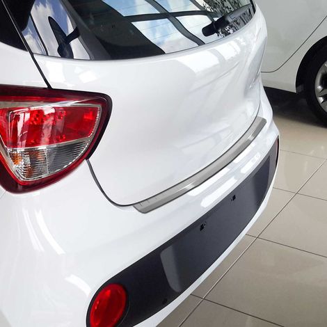 Protection seuil de Pare-Chocs Compatible avec Hyundai i10 HB 2016-2019 en Acier Brossé (1/5)